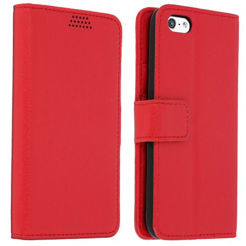 Étui Iphone 5 / 5s / Se Housse Clapet Porte-Carte Fonction Stand - Rouge