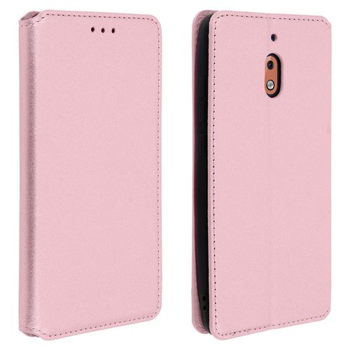 Housse Nokia 2.1 Étui Folio Porte-Cartes Fonction Support - Rose Champagne