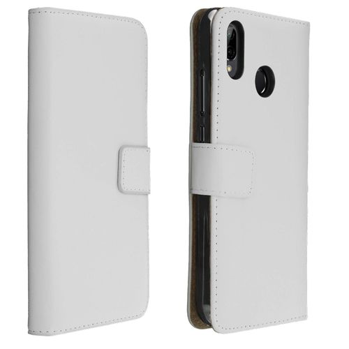 Étui Huawei P20 Lite Housse Cuir Portefeuille Clapet Coque Silicone Blanc