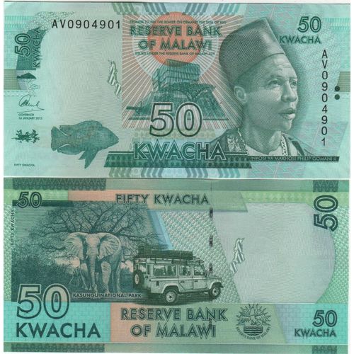 Billet De 50 Kwacha Du Malawi De 2015 Neuf