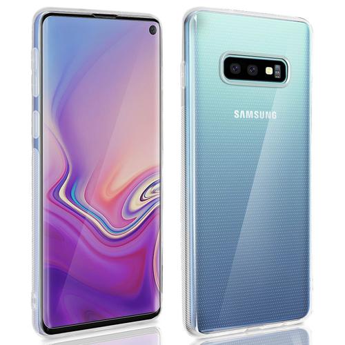 Coque Samsung Galaxy S10e Silicone Gel + Film Ecran Verre Trempé Noir