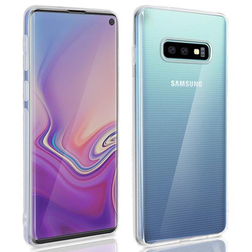 Coque Samsung Galaxy S10e Silicone Gel + Film Ecran Verre Trempé Transparent