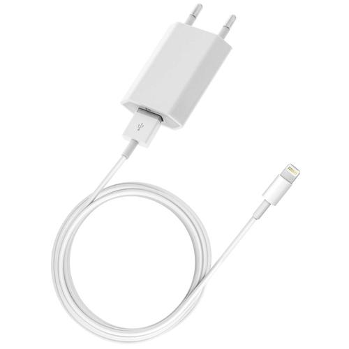 Chargeur Secteur Usb + Câble Ipod Ipad Iphone - Blanc