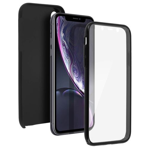 Coque Apple Iphone Xr Protection Silicone + Arrière Polycarbonate - Noir