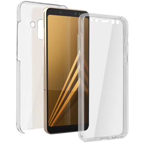 Coque Galaxy A8 Protection Silicone + Arrière Polycarbonate - Transparent