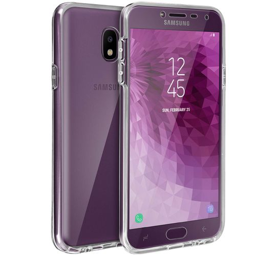 Coque Samsung Galaxy J4 Protection Silicone + Arrière Polycarbonate Transparent