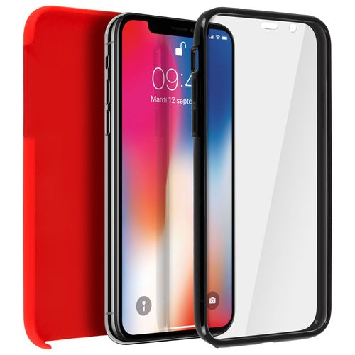 Coque Iphone X / Xs Protection Silicone + Arrière Polycarbonate - Rouge