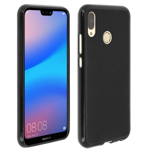 Coque Huawei P20 Lite Coque Silicone Gel Protection Dos Antitraces Noir