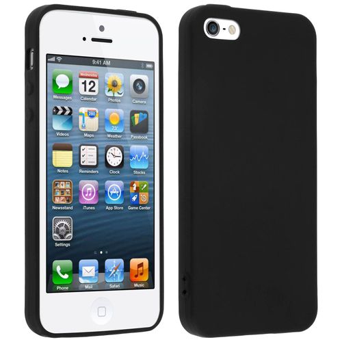 Coque Silicone Tpu Gel Souple Apple Iphone Se / 5s / 5 - Noir Mat