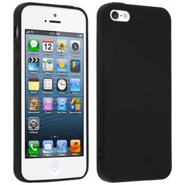 Coque Silicone Tpu Gel Souple Apple Iphone Se / 5s / 5 - Noir Mat