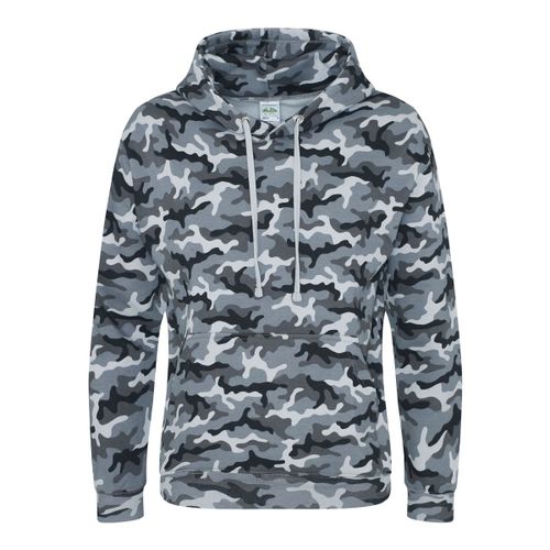 Sweat-Shirt À Capuche Camo Homme - Jh014 - Gris Camouflage