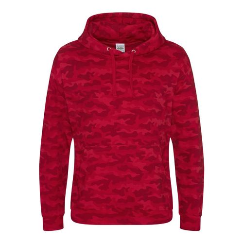 Sweat-Shirt À Capuche Camo Homme - Jh014 - Rouge Camouflage