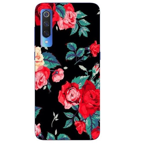 Coque Xiaomi Mi 9 Fleur Rose Rouge Vintage