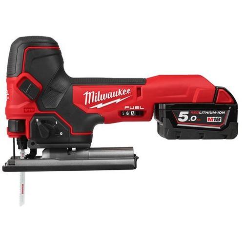 Milwaukee - Scie sauteuse FUEL poignée pommeau 18V 5.0Ah Li-Ion course 25mm - M18 FBJS-502X