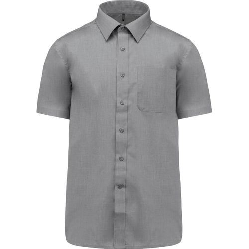 Chemise Popeline Manches Courtes - K551- Gris Merle - Homme