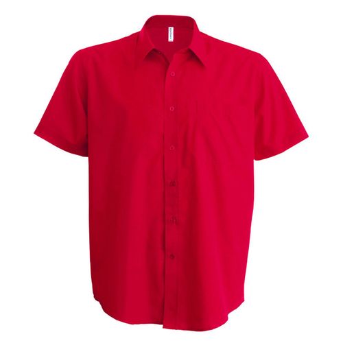 Chemise Popeline Manches Courtes - K551- Rouge Classique - Homme