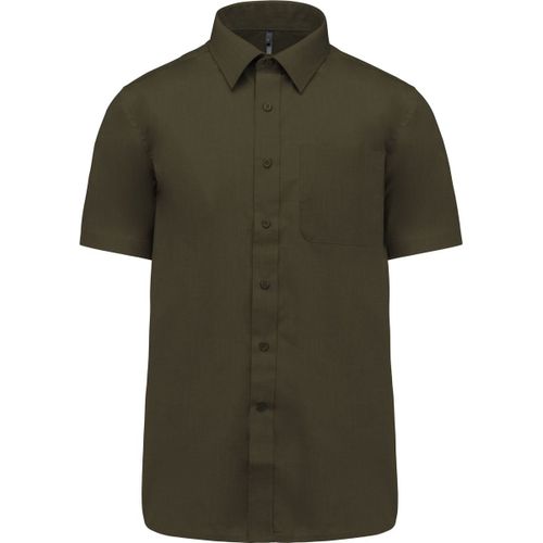 Chemise Popeline Manches Courtes - K551- Vert Khaki - Homme