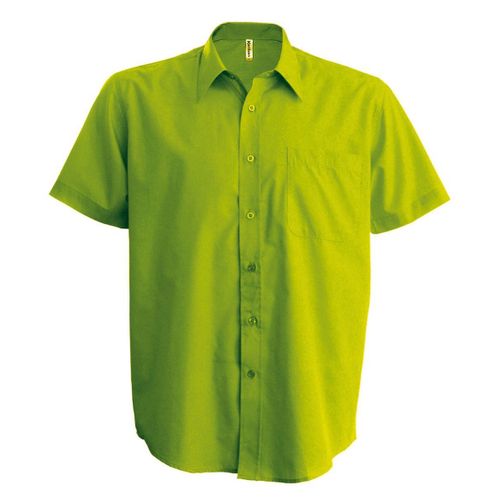 Chemise Popeline Manches Courtes - K551- Vert Lime - Homme