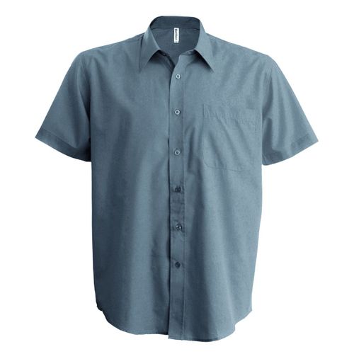 Chemise Popeline Manches Courtes - K551- Gris Argent - Homme