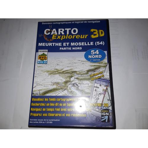 Carto Exploreur 3d Meurthe Et Moselle (54) Partie Nord