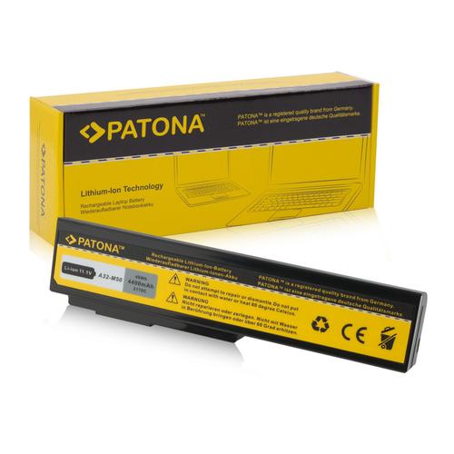 Batterie Li-Ion 11.1V 4400 mAh haut de gamme pour PC portable Asus N61 de marque Patona®