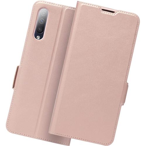 Coque Samsung Galaxy A50/A50s/A30s,Housse Galaxy A50,Coque Samsung A50 Rabat/Clapet,Protection Samsung A50 Cuir,Etui Galaxy A50,Folio Phone Cover Case,Flip Phone Cover Case.Or Rose