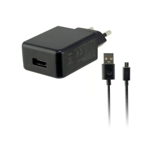 Chargeur Mural + Câble Micro USB USB 2A Noir