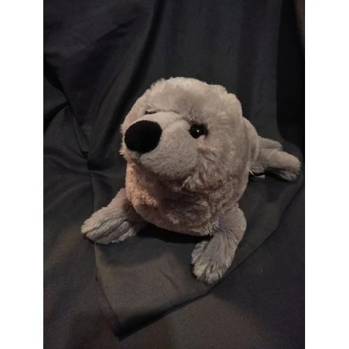 Doudou Peluche Bebe Phoque Gris Doudou Rakuten