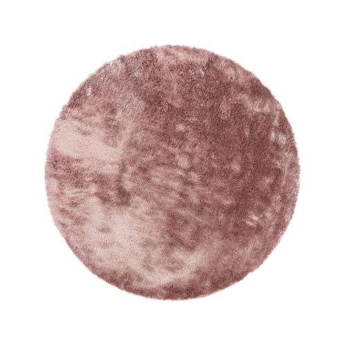 Benuta Essentials Tapis À Poils Longs Whisper Rose Diamètre 80 Cm Rond