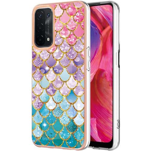 Coque Pour Oppo A74 5g Oppo A54 5g Ultra Mince Élégant En Silicone Souple Motifs Colorés Coque Brillante Antichoc Tpu Gel Etui Résistant Pour Oppo A74 5g Oppo A54 5g Couleur Squame