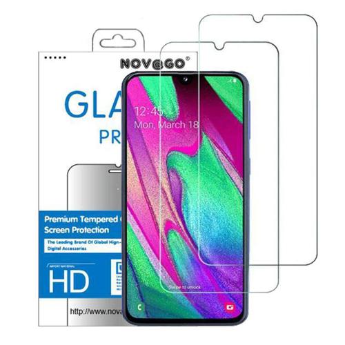 Novago Compatible Avec Samsung A40 - Pack De 2 Films Verre Trempé Protection Écran Résistant