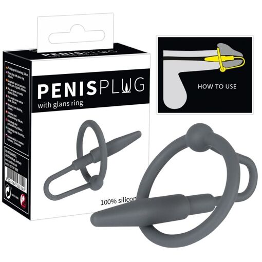 Tige à Urètre SM Fétiche - Plug Pénis Avec Anneau De Gland 8 Mm, Marque Sinner Gear, Neuf