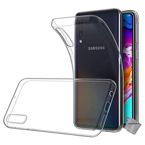Housse Etui Coque Silicone Gel Samsung Galaxy A70 + Film Ecran - Transparent Tpu