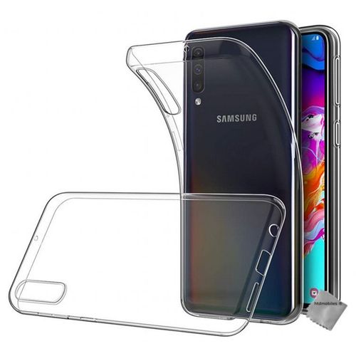 Housse Etui Coque Silicone Gel Samsung Galaxy A70 + Film Ecran - Transparent Tpu