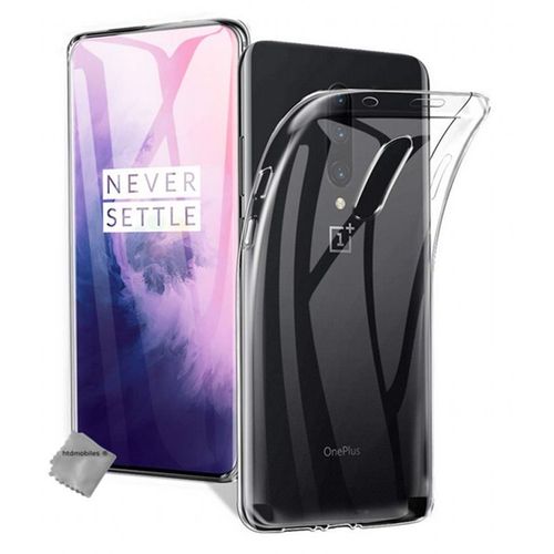 Housse Etui Coque Silicone Gel Fine Oneplus 7 Pro + Verre Trempe Transparent Tpu