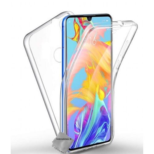Housse Etui Coque Silicone Gel 360 Integrale Huawei P30 Lite + Film Ecran - Transparent