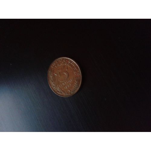 Pièce De 5 Centimes De Francs 1987
