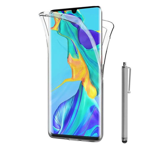 Coque Avant Et Arrière Silicone Pour Huawei P30 Pro 6.47" 360° Protection Intégrale - Transparent + Stylet