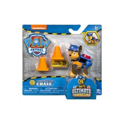 Pat Patrouille Ultimate Rescue Construction : Chien Chase Sac A Dos Transformable + 2 Plots - Figurine Animaux - Paw Patrol