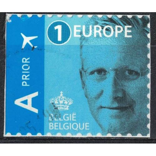 Belgique 2013 Oblitéré Used Roi Philippe Bleu Europe Sur Fragment Su