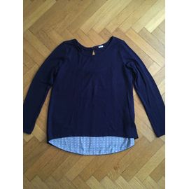 Pull Pimkie Bleu Marine Ouverture Fantaisie Au Dos