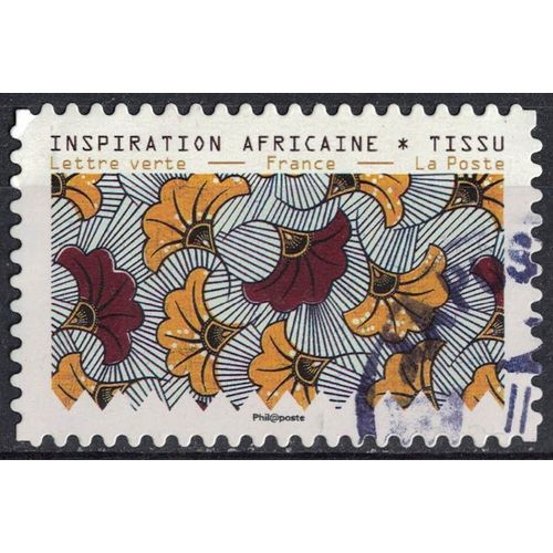 France 2019 Oblitéré Rond Used Tissus Motifs Nature Inspiration Africaine Timbre 01 Su