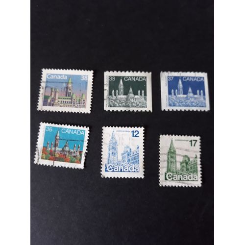Timbre Canada Parlement Lot De 6 Tp3