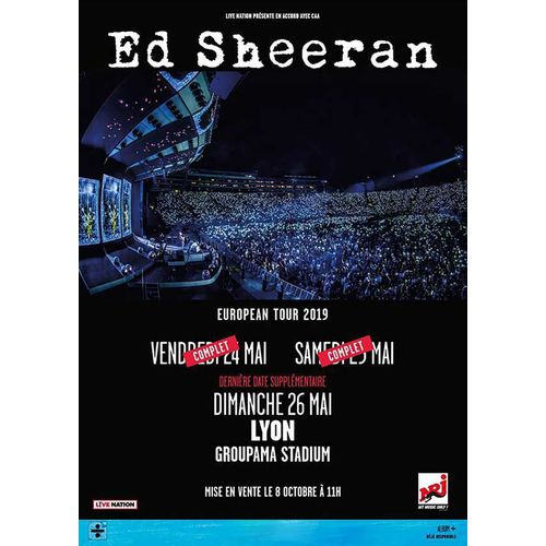 2 Billets Pour Le Concert D Ed Sheeran Dimanche 26 Mai Categorie 1