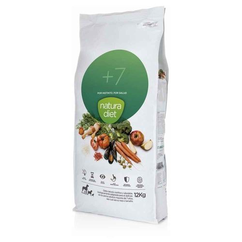 Croquettes +7 Poulet Pour Chien Senior - Natura Diet - 12kg