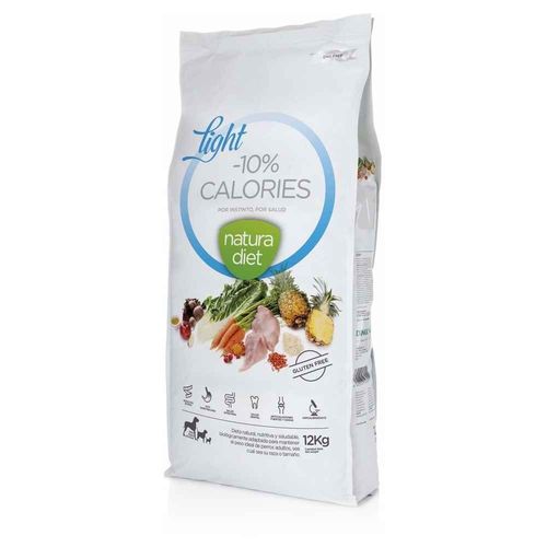Croquettes Light -10% Calories Dinde Pour Chien - Natura Diet - 12kg