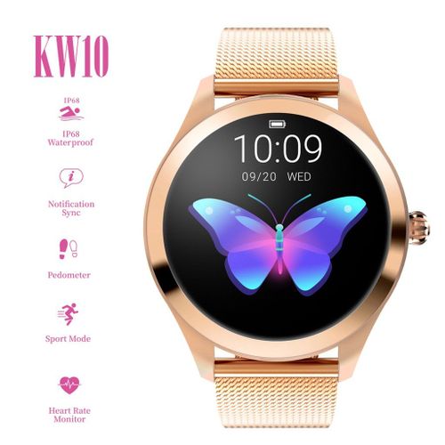 Kw10 Montre Intelligente Ip68 Étanche De La Fréquence Cardiaque Bracelet De Remise En Forme