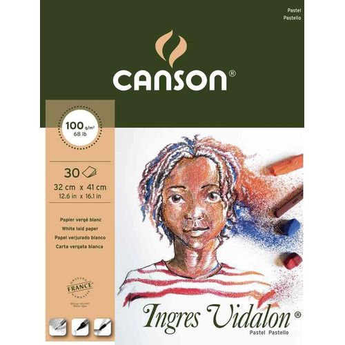 Canson Bloc Papier Dessin "Ingres Vidalon", 320 X 410 Mm