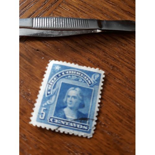 Timbre Christophe Colomb Colombus Chili 1905 Oblitere Tp2