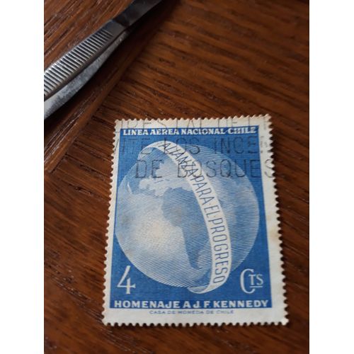 Timbre Chili Hommage J.F Kennedy 1963 Tp3